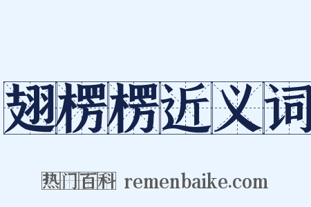 翅楞楞近义词是什么意思的图片